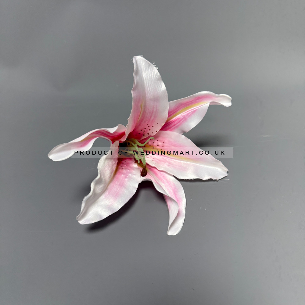 18cm Artificial Lily Head PINK - Pack of 10